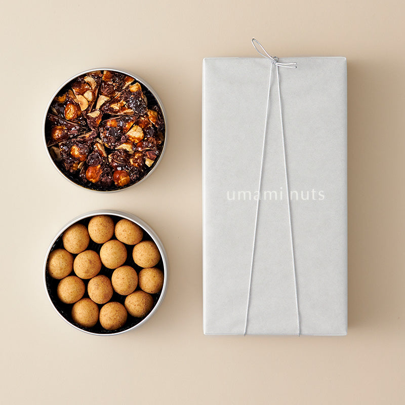 2缶セット（カカオニブと黒糖ヘーゼルナッツ・ポルチーニ）