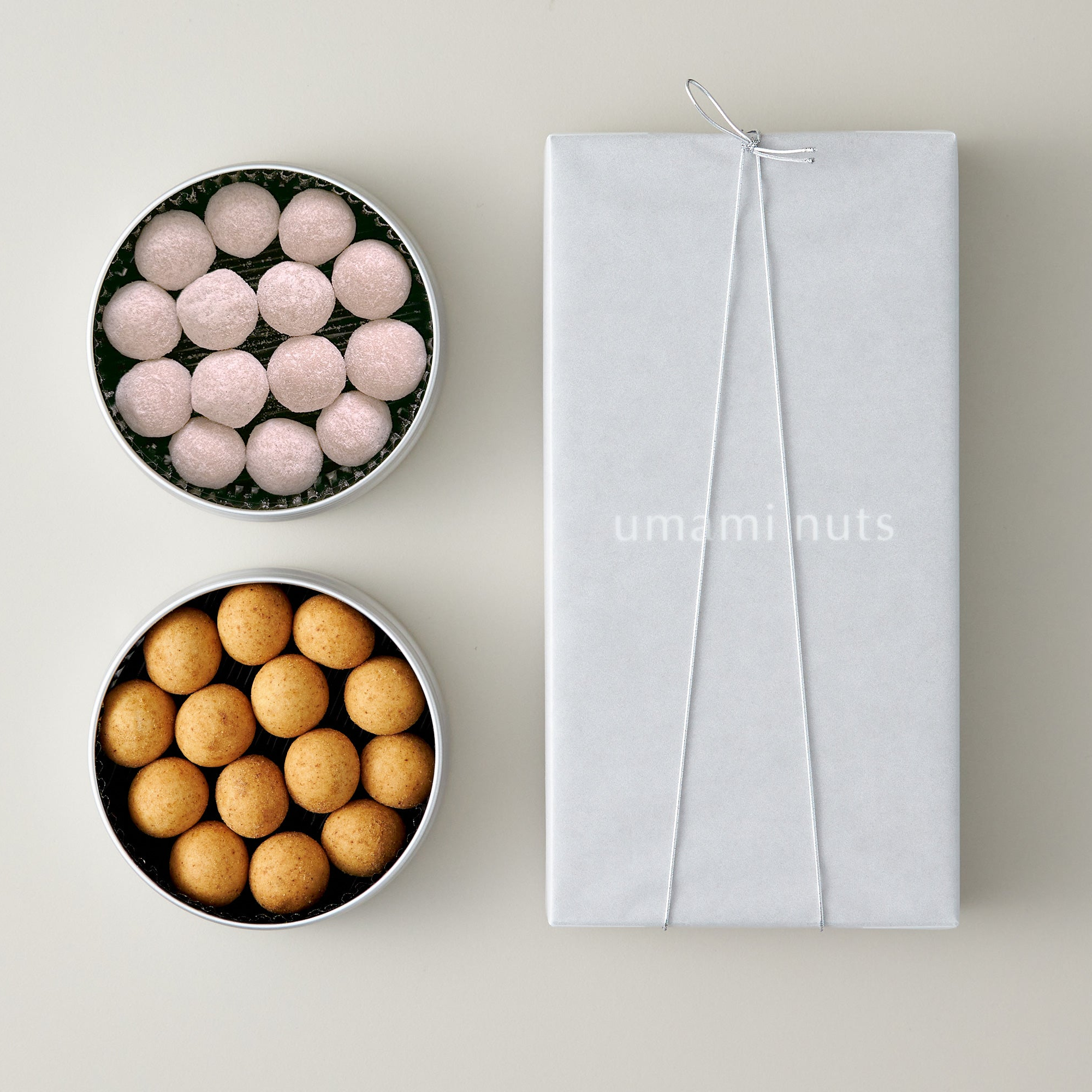 2缶セット（桜花塩漬けマカダミアナッツ・ポルチーニ）