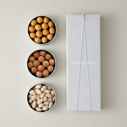 3缶セット（濃厚な海老マカダミアナッツ・ポルチーニ・レモン醤油）