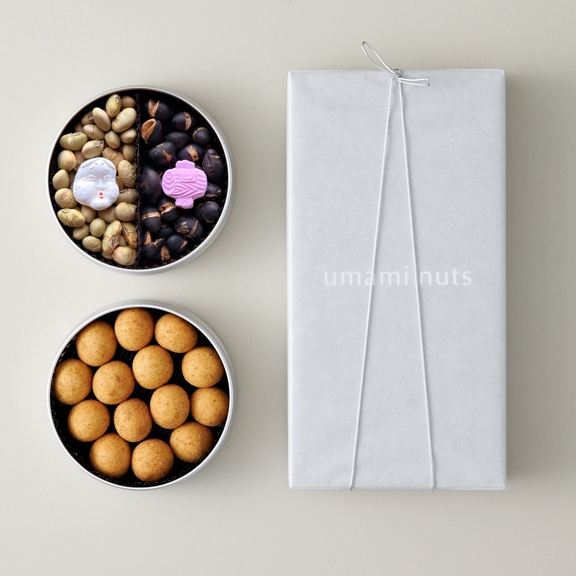 2缶セット（2種の福豆と福来和三盆・ポルチーニ）